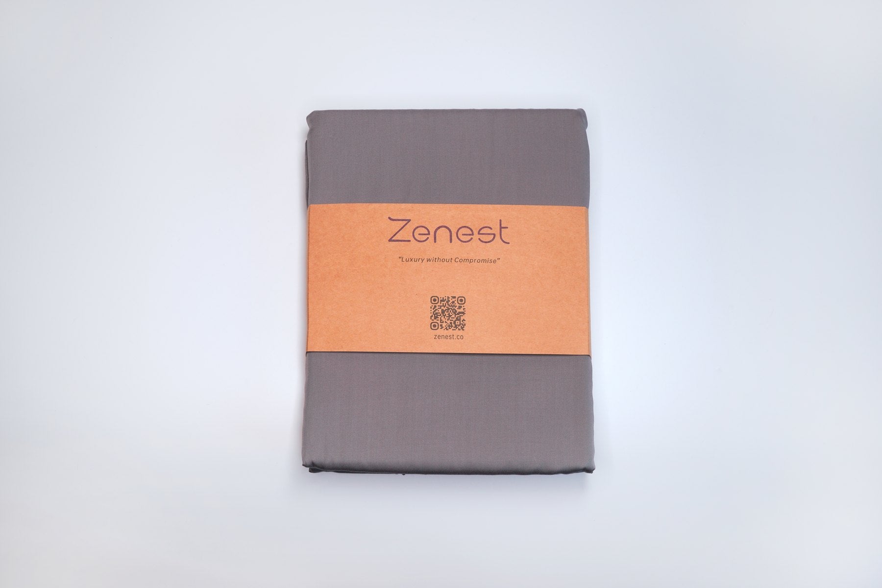 Zenest Mint Fiber Fitted Sheet detail in Grey