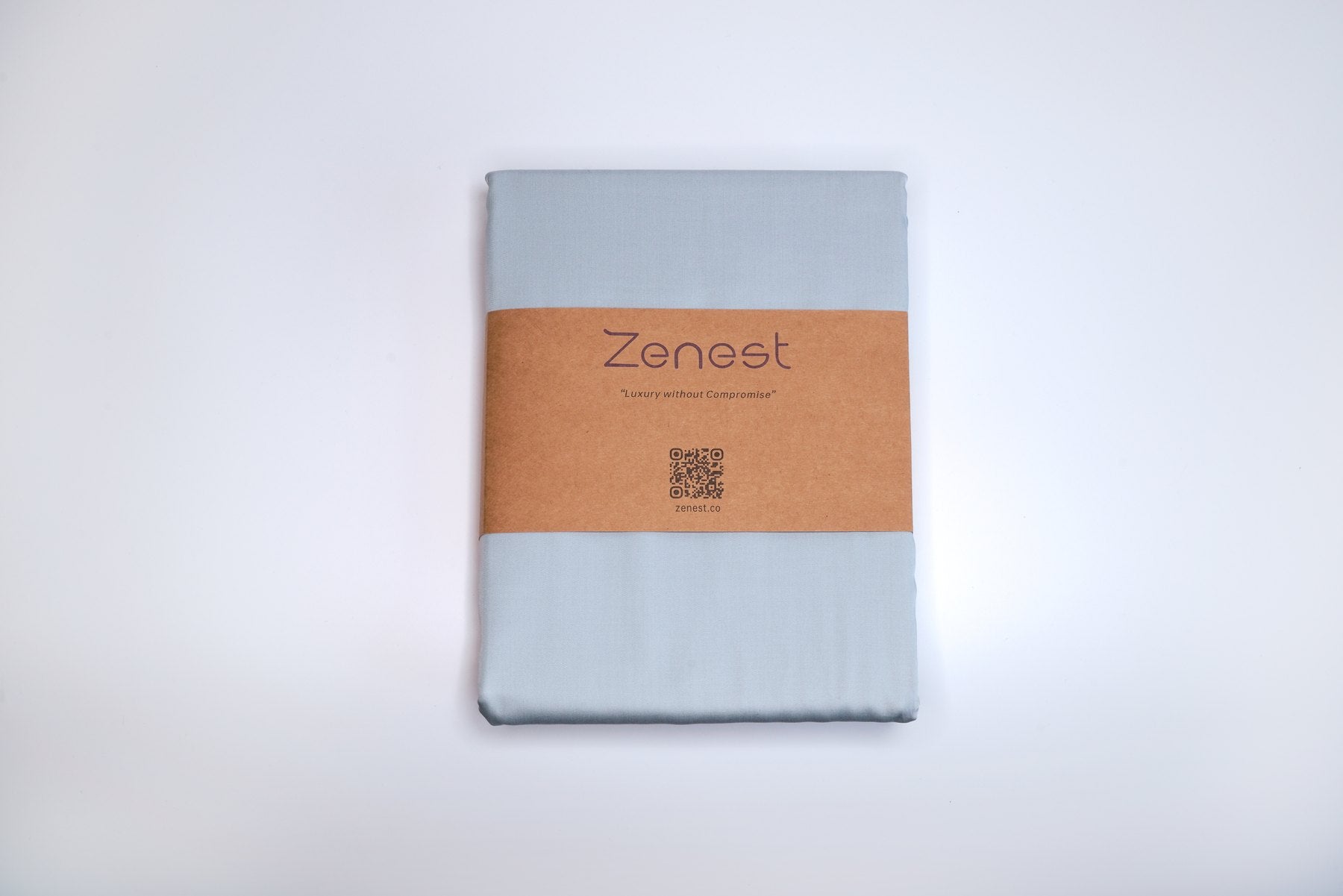 Zenest Mint Fiber Duvet Cover detail in Light Blue
