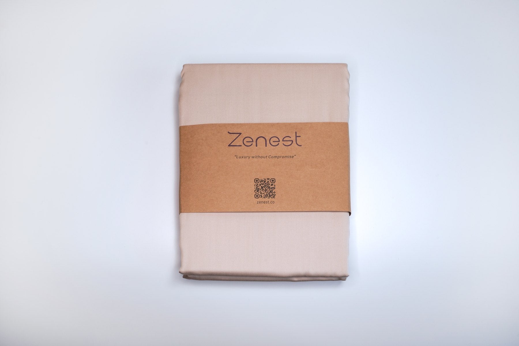 Zenest Mint Fiber Duvet Cover detail in Sand