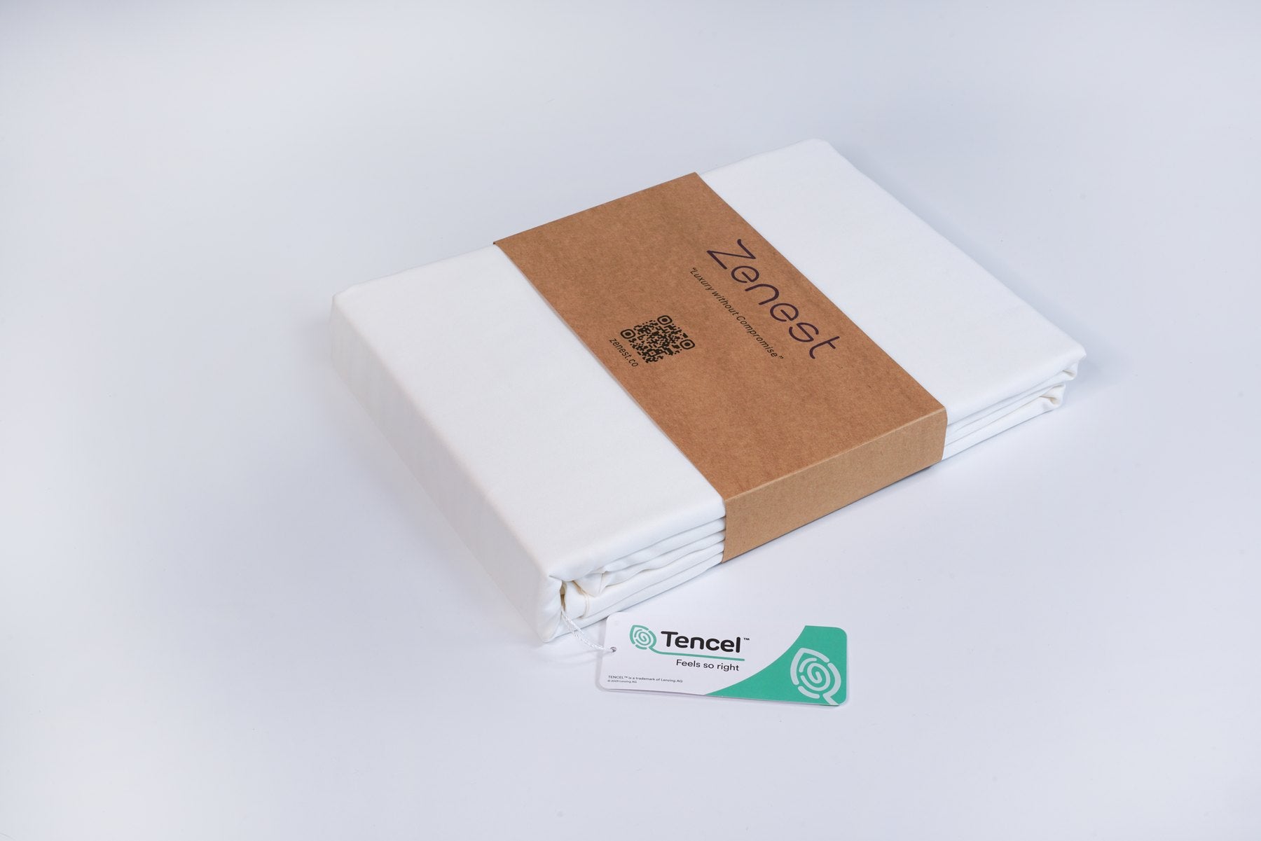 Zenest Mint Fiber Duvet Cover styled in White